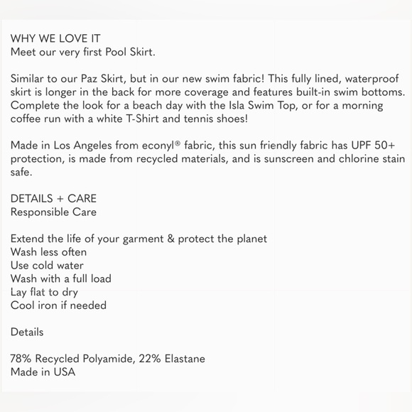 Hill House The Pool Skirt Navy Blue size M - Picture 7 of 7